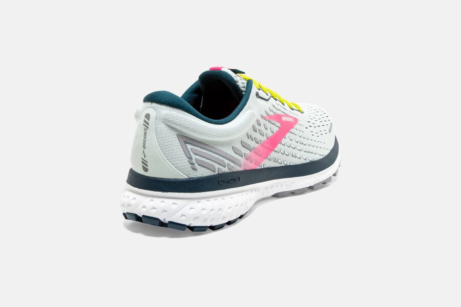 Brooks Ghost 13 Road Running Shoes Womens Grey/Pink 398657-MCK